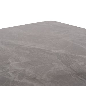 74917 ΤΡΑΠΕΖΙ RAVEN HM18149.13 ΚΕΡΑΜΙΚΟ TOP ΓΚΡΙ ΜΑΡΜΑΡΟ-ΜΑΥΡΟ ΜΕΤΑΛΛΟ 140x80x74Υεκ.