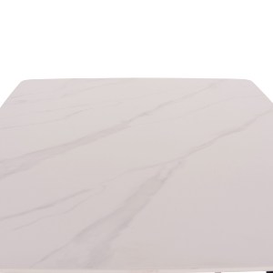 74921 ΤΡΑΠΕΖΙ RAVEN HM18150.01 ΚΕΡΑΜΙΚΟ TOP ΛΕΥΚΟ ΜΑΡΜΑΡΟ-ΜΑΥΡΟ ΜΕΤΑΛΛΟ 160x80x74Υεκ.