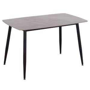 74922 ΤΡΑΠΕΖΙ RAVEN HM9854.13 ΚΕΡΑΜΙΚΟ TOP ΓΚΡΙ ΜΑΡΜΑΡΟ-ΜΑΥΡΟ ΜΕΤΑΛΛΟ 120x70x73Υεκ.