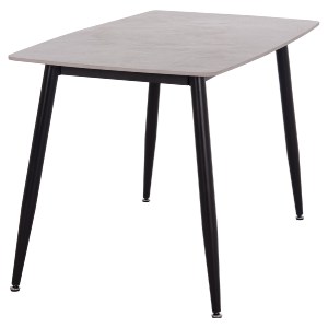 74922 ΤΡΑΠΕΖΙ RAVEN HM9854.13 ΚΕΡΑΜΙΚΟ TOP ΓΚΡΙ ΜΑΡΜΑΡΟ-ΜΑΥΡΟ ΜΕΤΑΛΛΟ 120x70x73Υεκ.