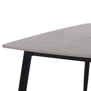 74922 ΤΡΑΠΕΖΙ RAVEN HM9854.13 ΚΕΡΑΜΙΚΟ TOP ΓΚΡΙ ΜΑΡΜΑΡΟ-ΜΑΥΡΟ ΜΕΤΑΛΛΟ 120x70x73Υεκ.