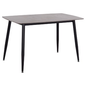 74922 ΤΡΑΠΕΖΙ RAVEN HM9854.13 ΚΕΡΑΜΙΚΟ TOP ΓΚΡΙ ΜΑΡΜΑΡΟ-ΜΑΥΡΟ ΜΕΤΑΛΛΟ 120x70x73Υεκ.