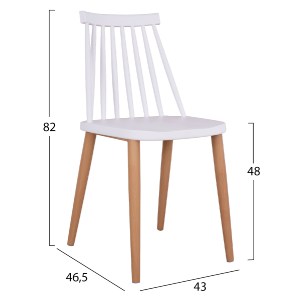 74937 ΣΕΤ ΤΡΑΠΕΖΑΡΙΑΣ 5ΤΜΧ MINIMAL HM21172 MDF TOP ΣΕ ΛΕΥΚΟ-ΣΚΕΛΕΤΟΣ ΣΕ ΦΥΣΙΚΟ ΞΥΛΟΥ