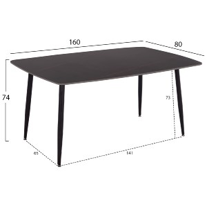 74944 ΤΡΑΠΕΖΙ RAVEN HM18150.02 ΚΕΡΑΜΙΚΟ TOP ΜΕ ΟΨΗ ΜΑΥΡΟ ΜΑΡΜΑΡΟ 160x80x74Υεκ.