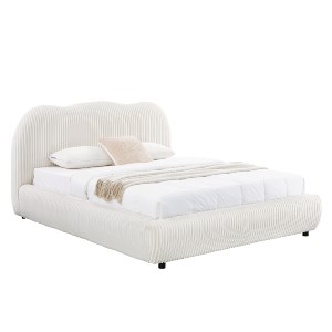 74948 ΚΡΕΒΑΤΙ ΔΙΠΛΟ ΜΕ ΑΠΟΘ.ΧΩΡΟ KALLY HM729.03 ΜΠΕΖ FAUX FUR ΥΦΑΣΜΑ--ΣΤΡΩΜΑ 160x200εκ