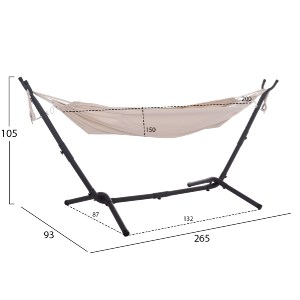 74960 ΑΙΩΡΑ CRAVE HM6304.02 ΑΝΘΡΑΚΙ ΜΕΤΑΛΛΙΚΟΣ ΣΚΕΛΕΤΟΣ--ΜΠΕΖ ΥΦΑΣΜΑ 265x93x105Υεκ