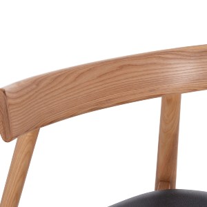 74976 KΑΡΕΚΛΑ ΤΡΑΠΕΖΑΡΙΑΣ SEKAN HM18245.04 RUBBERWOOD-ΜΑΥΡΟ PU 60x54x72Υεκ
