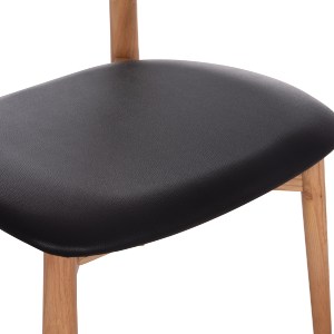 74976 KΑΡΕΚΛΑ ΤΡΑΠΕΖΑΡΙΑΣ SEKAN HM18245.04 RUBBERWOOD-ΜΑΥΡΟ PU 60x54x72Υεκ