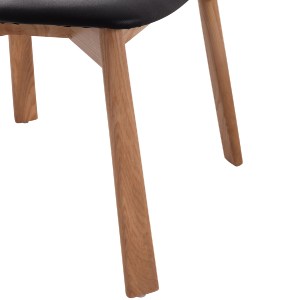 74976 KΑΡΕΚΛΑ ΤΡΑΠΕΖΑΡΙΑΣ SEKAN HM18245.04 RUBBERWOOD-ΜΑΥΡΟ PU 60x54x72Υεκ