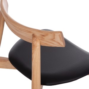 74976 KΑΡΕΚΛΑ ΤΡΑΠΕΖΑΡΙΑΣ SEKAN HM18245.04 RUBBERWOOD-ΜΑΥΡΟ PU 60x54x72Υεκ