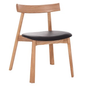 74976 KΑΡΕΚΛΑ ΤΡΑΠΕΖΑΡΙΑΣ SEKAN HM18245.04 RUBBERWOOD-ΜΑΥΡΟ PU 60x54x72Υεκ