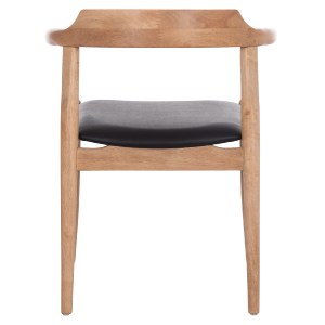 74978 ΠΟΛΥΘΡΟΝΑ CERSEI HM9946.01 RUBBERWOOD ΣΕ LIGHT OAK & PU ΣΕ ΜΑΥΡΟ 57x53x72Υεκ