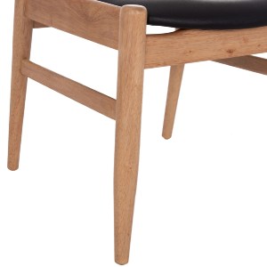 74978 ΠΟΛΥΘΡΟΝΑ CERSEI HM9946.01 RUBBERWOOD ΣΕ LIGHT OAK & PU ΣΕ ΜΑΥΡΟ 57x53x72Υεκ