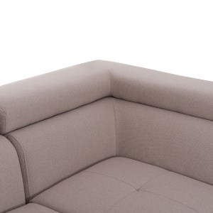 74993 ΓΩΝΙΑΚΟΣ ΚΑΝΑΠΕΣ-ΚΡΕΒΑΤΙ ΜΕ ΑΠΟΘ.ΧΩΡΟ ENCORE HM3301.03R ΜΠΕΖ ΥΦΑΣΜΑ 285x205x90Υεκ.