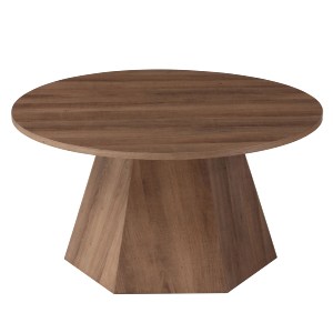 75019 ΤΡΑΠΕΖΙ ΣΑΛΟΝΙΟΥ CARPEN HM18269 MDF ΜΕ ΕΠΕΝΔΥΣΗ PAPERWOOD Φ80x45.5Υεκ.