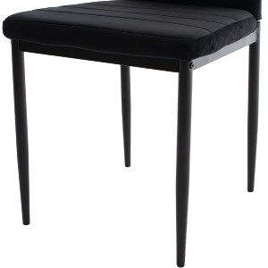 75021 ΣΕΤ ΤΡΑΠΕΖΑΡΙΑΣ 5ΤΜΧ MINIMAL HM21173 MDF TOP ΜΑΥΡΟ-ΒΕΛΟΥΔΟ & ΜΕΤΑΛΛΟ ΜΑΥΡΟ