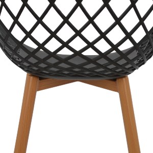 75022 ΣΕΤ ΤΡΑΠΕΖΑΡΙΑΣ 5ΤΜΧ ARIADNE HM21174 MDF TOP & ΠΟΛΥΠΡΟΠΥΛΕΝΙΟ ΣΕ ΜΑΥΡΟ