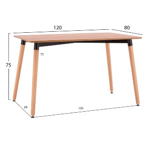 75026 ΣΕΤ ΤΡΑΠΕΖΑΡΙΑΣ 5ΤΜΧ VEGAS HM21180 MDF TOP ΣΕ ΦΥΣΙΚΟ--ΥΦΑΣΜΑ ΜΠΕΖ