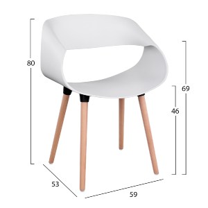 75030 ΣΕΤ ΤΡΑΠΕΖΑΡΙΑΣ 5ΤΜΧ MAGGIE HM21186 MDF TOP & ΠΟΛΥΠΡΟΠΥΛΕΝΙΟ ΣΕ ΛΕΥΚΟ ΧΡΩΜΑ