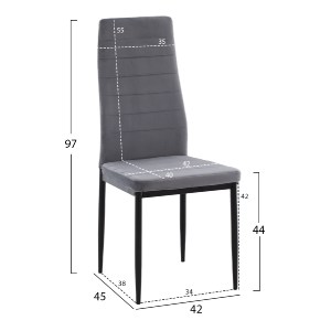 75032 ΣΕΤ ΤΡΑΠΕΖΑΡΙΑΣ 5ΤΜΧ LADY HM21199.01 ΓΥΑΛΙ--ΜΕΤΑΛΛΟ ΣΕ ΜΑΥΡΟ & ΒΕΛΟΥΔΟ ΓΚΡΙ