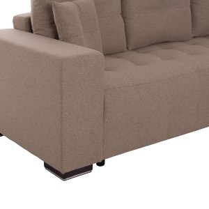 75037 ΓΩΝΙΑΚΟΣ ΚΑΝΑΠΕΣ-ΚΡΕΒΑΤΙ ΜΕ ΑΠΟΘ.ΧΩΡΟ TRENDSTON HM3302.03R ΜΠΕΖ ΥΦΑΣΜΑ 298x177x95Υεκ