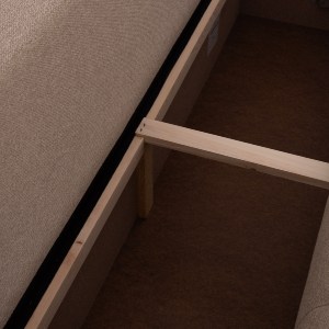 75037 ΓΩΝΙΑΚΟΣ ΚΑΝΑΠΕΣ-ΚΡΕΒΑΤΙ ΜΕ ΑΠΟΘ.ΧΩΡΟ TRENDSTON HM3302.03R ΜΠΕΖ ΥΦΑΣΜΑ 298x177x95Υεκ