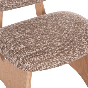 75052 ΚΑΡΕΚΛΑ ΤΡΑΠΕΖΑΡΙΑΣ BELLISI HM18248.01 ΚΑΦΕ ΥΦΑΣΜΑ-PLYWOOD ΧΡΩΜΑ ΔΡΥΟΣ 53x56x78Υεκ.