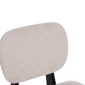 75053 ΚΑΡΕΚΛΑ ΤΡΑΠΕΖΑΡΙΑΣ BELLISI HM18248.02 ΕΚΡΟΥ ΥΦΑΣΜΑ-PLYWOOD ΣΕ ΜΑΥΡΟ 53x56x78Υεκ.