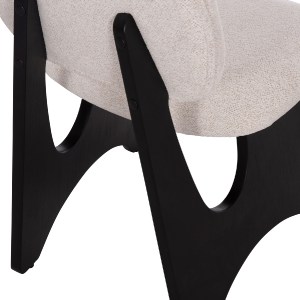 75053 ΚΑΡΕΚΛΑ ΤΡΑΠΕΖΑΡΙΑΣ BELLISI HM18248.02 ΕΚΡΟΥ ΥΦΑΣΜΑ-PLYWOOD ΣΕ ΜΑΥΡΟ 53x56x78Υεκ.