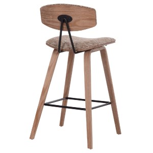 75057 ΣΚΑΜΠΟ ΜΠΑΡ ΜΕΣ.ΥΨΟΥΣ INOVER HM9984.01 PLYWOOD ΣΕ WHITEWASH-ΚΑΦΕ ΥΦΑΣΜΑ 50x48x90Υεκ.