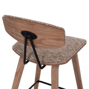 75057 ΣΚΑΜΠΟ ΜΠΑΡ ΜΕΣ.ΥΨΟΥΣ INOVER HM9984.01 PLYWOOD ΣΕ WHITEWASH-ΚΑΦΕ ΥΦΑΣΜΑ 50x48x90Υεκ.