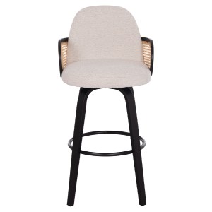 75064 ΣΚΑΜΠΟ ΜΠΑΡ ΠΕΡΙΣΤΡΕΦΟΜΕΝΟ BECKER HM18251.02 PLYWOOD ΜΑΥΡΟ--ΕΚΡΟΥ ΥΦΑΣΜΑ 50x52x100Υ