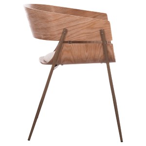 75066 ΠΟΛΥΘΡΟΝΑ KRILL HM18254.01 PLYWOOD ΣΕ WHITEWASH--ΜΕΤΑΛΛΟ ΣΕ ΧΑΛΚΙΝΟ 55,5x55x72Υεκ.