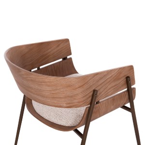 75066 ΠΟΛΥΘΡΟΝΑ KRILL HM18254.01 PLYWOOD ΣΕ WHITEWASH--ΜΕΤΑΛΛΟ ΣΕ ΧΑΛΚΙΝΟ 55,5x55x72Υεκ.
