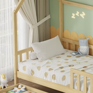 75071 ΚΡΕΒΑΤΙ ΠΑΙΔΙΚΟ ΜΕ ΣΥΡΤΑΡΙΑ PHYLLIS HM724.01 τ.MONTESSORI ΦΥΣΙΚΟ 196x97x161Υεκ.
