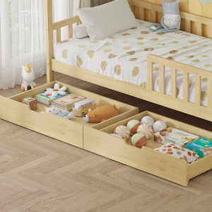 75071 ΚΡΕΒΑΤΙ ΠΑΙΔΙΚΟ ΜΕ ΣΥΡΤΑΡΙΑ PHYLLIS HM724.01 τ.MONTESSORI ΦΥΣΙΚΟ 196x97x161Υεκ.