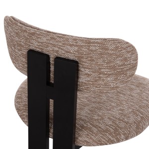 75086 ΚΑΡΕΚΛΑ ΤΡΑΠΕΖΑΡΙΑΣ KARVO HM18252.03 ΚΑΦΕ ΥΦΑΣΜΑ--ΞΥΛΟ ΣΕ ΜΑΥΡΟ 57x50x78,5Υεκ.