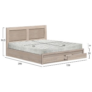 75120 ΚΡΕΒΑΤΙ ΔΙΠΛΟ ΜΕ ΣΥΡΤΑΡΙΑ & ΣΤΡΩΜΑ CAPRI HM21169 ΜΕΛΑΜΙΝΗ SONAMA--ΓΙΑ 150x200εκ