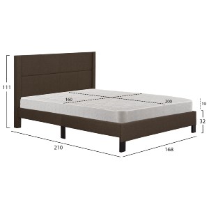 75131 ΚΡΕΒΑΤΙ ΔΙΠΛΟ & ΣΤΡΩΜΑ TRILLOP HM21202.13 ΚΑΦΕ ΥΦΑΣΜΑ--ΓΙΑ 160x200εκ