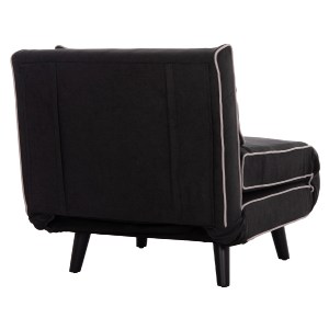 75146 ΠΟΛΥΘΡΟΝΑ ΚΡΕΒΑΤΙ BRAXTON HM8425.03 ΜΑΥΡΟ ΥΦΑΣΜΑ 78x88x78Υεκ.