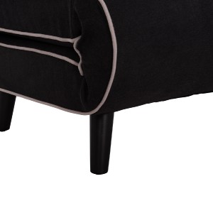 75146 ΠΟΛΥΘΡΟΝΑ ΚΡΕΒΑΤΙ BRAXTON HM8425.03 ΜΑΥΡΟ ΥΦΑΣΜΑ 78x88x78Υεκ.