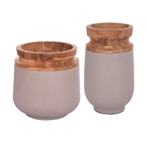 75196 ΔΙΑΚΟΣΜΗΤΙΚΑ ΒΑΖΑ ΔΑΠΕΔΟΥ 2ΤΜΧ LINTER HM21140.04 FIBER CEMENT TAUPE-ΞΥΛΟ ΤΕΑΚ 47Υ & 60Υεκ