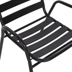 75209 ΣΕΤ ΤΡΑΠΕΖΑΡΙΑΣ 5ΤΜΧ ADAM HM21219.01 ΚΑΡΕΚΛΕΣ ΜΕΤΑΛΛΙΚΕΣ & ΤΡΑΠΕΖΙ 110x60 ΜΑΥΡΟ