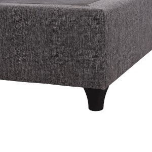 75217 ΥΠΟΣΤΡΩΜΑ/ΚΡΕΒΑΤΙ KING-SIZE SIGGY HM21218 ΓΚΡΙ ΥΦΑΣΜΑ--ΓΙΑ 180x200εκ.