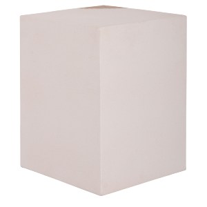 75231 ΒΟΗΘΗΤΙΚΟ ΤΡΑΠΕΖΙ LEIA HM18163.02 FIBER CEMENT ΛΕΥΚΟ-ΞΥΛΟ TEAK 32.5x32.5x46Υεκ.