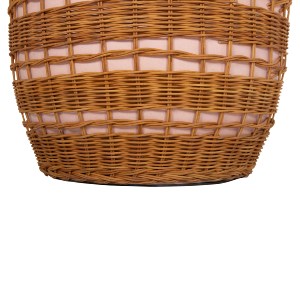 75234 ΒΟΗΘΗΤΙΚΟ ΤΡΑΠΕΖΙ VILHENA HM18166 FIBER CEMENT ΡΟΖ-RATTAN ΦΥΣΙΚΟ Φ44.5x45Υεκ.