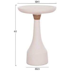 75238 ΒΟΗΘΗΤΙΚΟ ΤΡΑΠΕΖΙ ΓΙΑ ΛΑΜΠΑΤΕΡ TORG HM18170.02 FIBER CEMENT ΛΕΥΚΟ Φ41x62Υεκ.