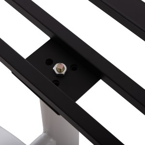 75239 ΒΑΣΗ ΤΡΑΠΕΖΙΟΥ ΜΕΤΑΛΛΙΚΗ ΔΙΠΛΗ HM461.12 ΛΕΥΚΗ ΜΕ ΡΕΓΟΥΛΑΤΟΡΟΥΣ 100x60x73Υεκ.