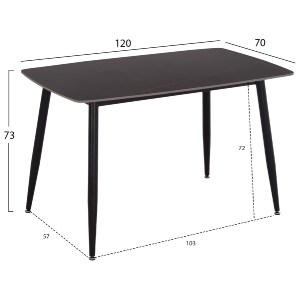 75249 ΣΕΤ ΤΡΑΠΕΖΑΡΙΑΣ 5ΤΜΧ RAVEN HM21067.02 ΚΕΡΑΜΙΚΟ TOP ΜΑΥΡΟ ΜΑΡΜΑΡΟ--ΜΕΤΑΛΛΟ