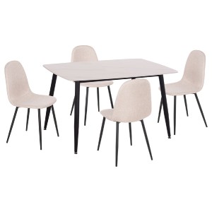 75267 ΣΕΤ ΤΡΑΠΕΖΑΡΙΑΣ 5ΤΜΧ RAVEN HM21068.01 ΚΕΡΑΜΙΚΟ TOP ΛΕΥΚΟ ΜΑΡΜΑΡΟ--ΜΠΕΖ ΥΦΑΣΜΑ